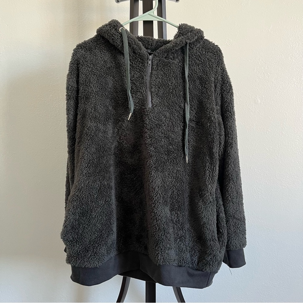 Women's Cozy Fleece 1/4 Zip Hoodie Size Medium